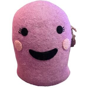 NWT Cute Ghost Halloween Decor - Plush Flat Bottom Fuzzy - Pink Purple - India